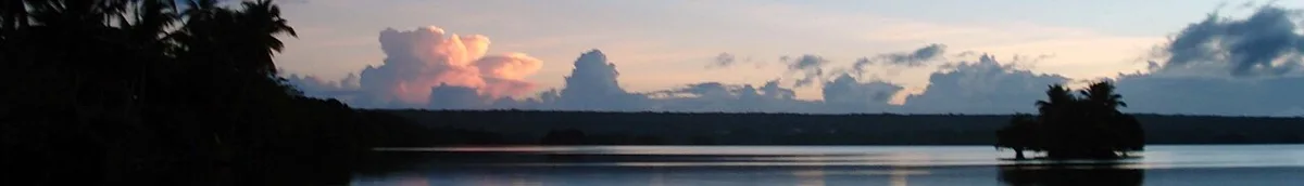 Panoramic view of Lake Tegano on Rennell. The source file is already a cropped banner.